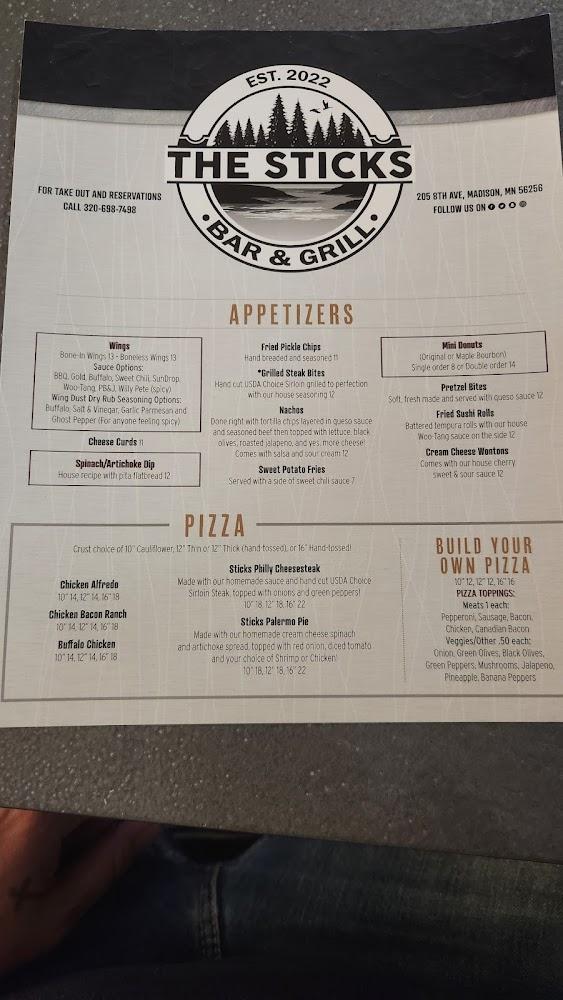 The Sticks Bar and Grill Menu image 4